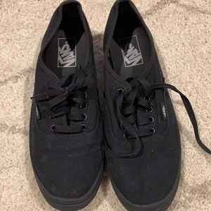 Black Canvas Vans